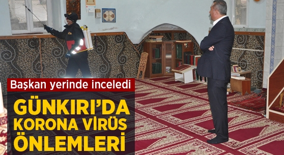 Günkırı'da korona virüs önlemleri
