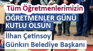Başkan Çetinsoy'un Öğretmenler Günü Mesajı