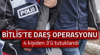 Bitlis'te DAEŞ operasyonu: 3 kişi tutuklandı