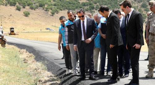 Bitlis Valisi Güroymak'taki Asfalt Çalışmalarını Denetledi