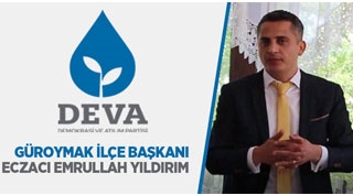 Deva Partisi Güroymak İlçe Başkanı Emrullah Yıldırım oldu