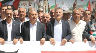 Gazze ve Kudüs için Güroymak'ta yürüyüş düzenlendi