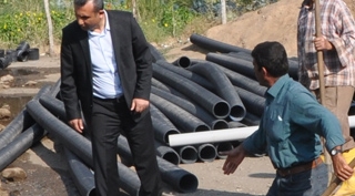 Günkırı Belediye Başkanı Çetinsoy altyapı çalışmalarını denetledi