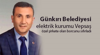 Günkırı Belediyesi elektrik borcunu sıfırladı