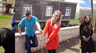 Güroymak'a bağlı Özkavak köyü ortaokulunda ağaç dikme etkinliği