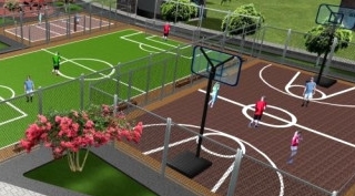 Güroymak Belediyesi tarafından semt spor sahası hizmeti