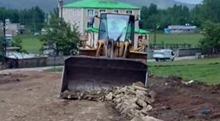 Güroymak Bölmedere mahallesinde yol çalışmaları