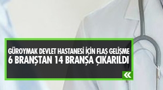 Güroymak Devlet Hastanesi için flaş gelişme