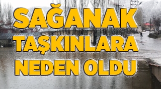 Güroymak'ta sağanak taşkınlara neden oldu