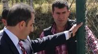 Güroymak'ta semt spor saha inşaatlarında incelemeler yapıldı