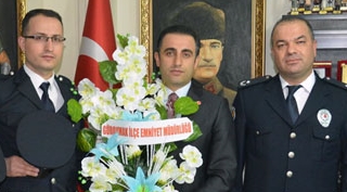 Kaymakam Alibeyoğlu’na Polis Haftası ziyareti