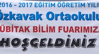 Özkavak köyü ilköğretim okulunda TÜBİTAK Bilim Fuarı açıldı