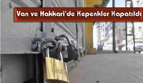 Van ve Hakkari Yasakları protesto etmek için kepenk kapattı