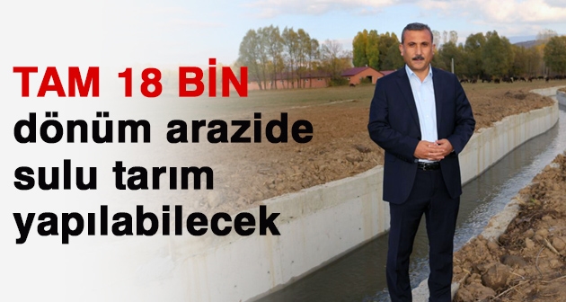 Günkırı Beldesinde sulama kanalının ilk etabı bitirildi