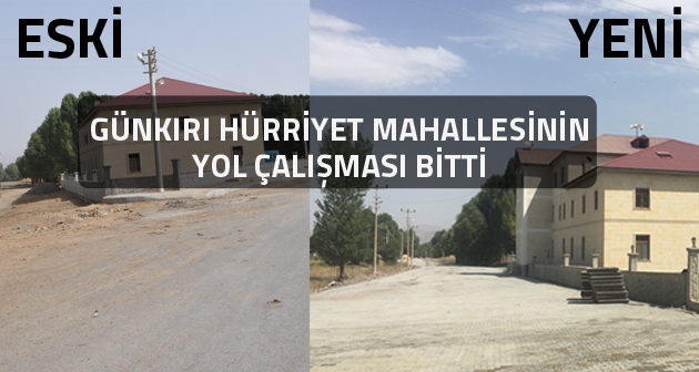 Günkırı Hürriyet Mahallesinin yol çalışması bitti