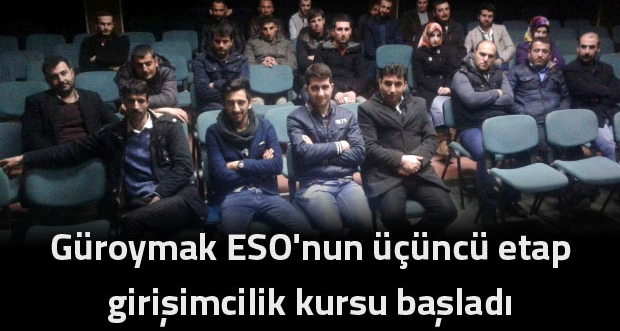 Güroymak ESO'nun üçüncü etap girişimcilik kursu başladı