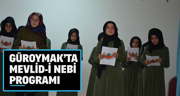 Güroymak Kız Anadolu İmam Hatip Lisesinden Mevlid-i Nebi programı