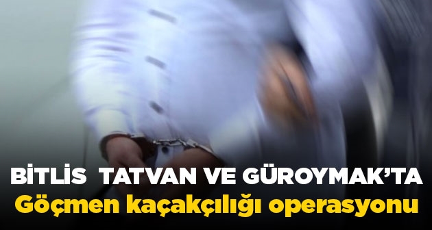 Güroymak'ta göçmen kaçakçılığı operasyonu: 16 gözaltı
