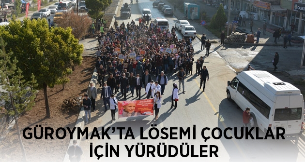 Güroymak’ta lösemili çocuklar için yürüdüler