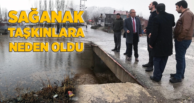 Güroymak'ta sağanak taşkınlara neden oldu