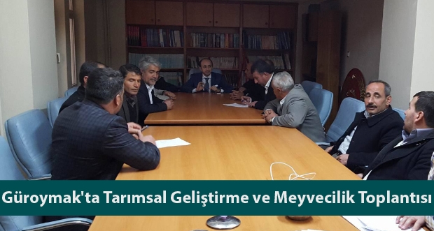 Güroymak'ta Tarımsal Geliştirme ve Meyvecilik toplantısı yapıldı