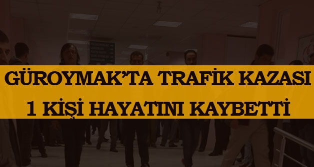 Güroymak’ta trafik kazası 1 kişi hayatını kaybetti