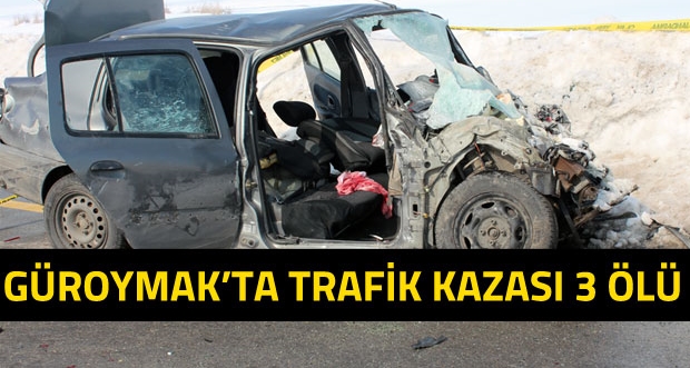 Güroymak'ta trafik kazası 3 ölü 5 yaralı