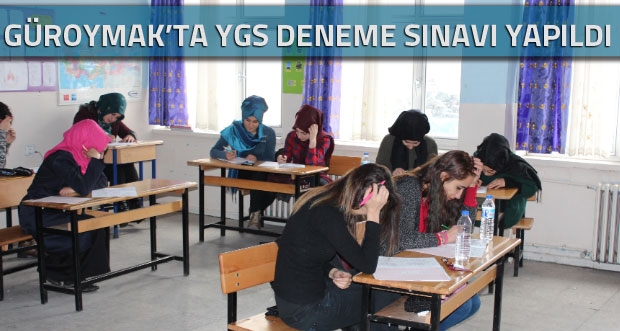 Güroymak'ta Ygs deneme sınavı yapıldı