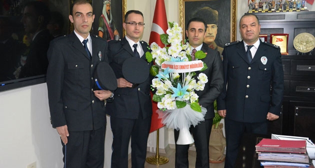 Kaymakam Alibeyoğlu’na Polis Haftası ziyareti