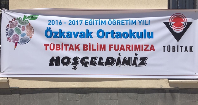 Özkavak köyü ilköğretim okulunda TÜBİTAK Bilim Fuarı açıldı