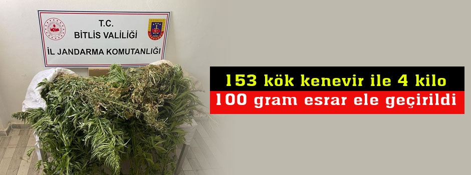 Günkırı Beldesinde 4 kilo 100 gram esrar ele geçirildi