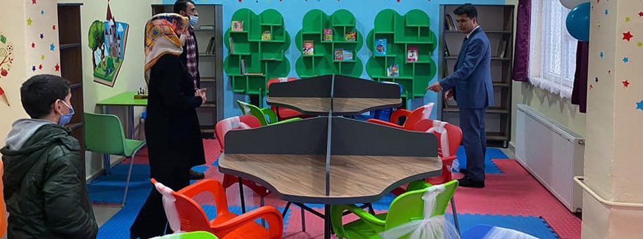 Güroymak Şehit Er Fevzi Güngür İlkokulu'nda kütüphane açılışı yapıldı
