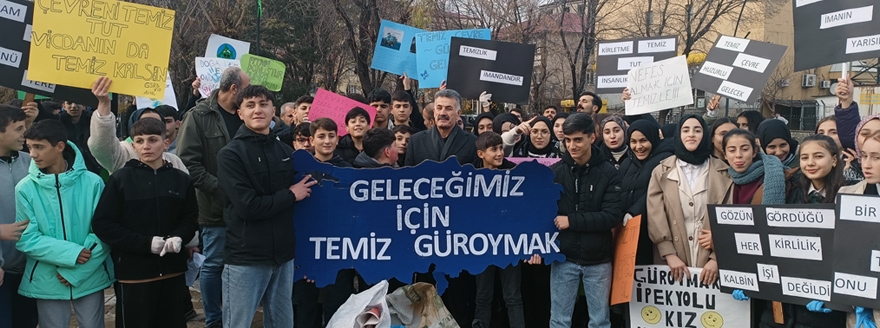 Güroymak’ta Çevre Temizliği Farkındalık Yürüyüşü D…